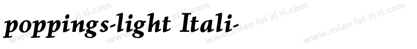 poppings-light Itali字体转换